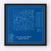 Orange County Vintage Map 1936