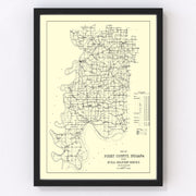 Posey County Vintage Map 1909