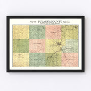 Pulaski County Vintage Map 1911