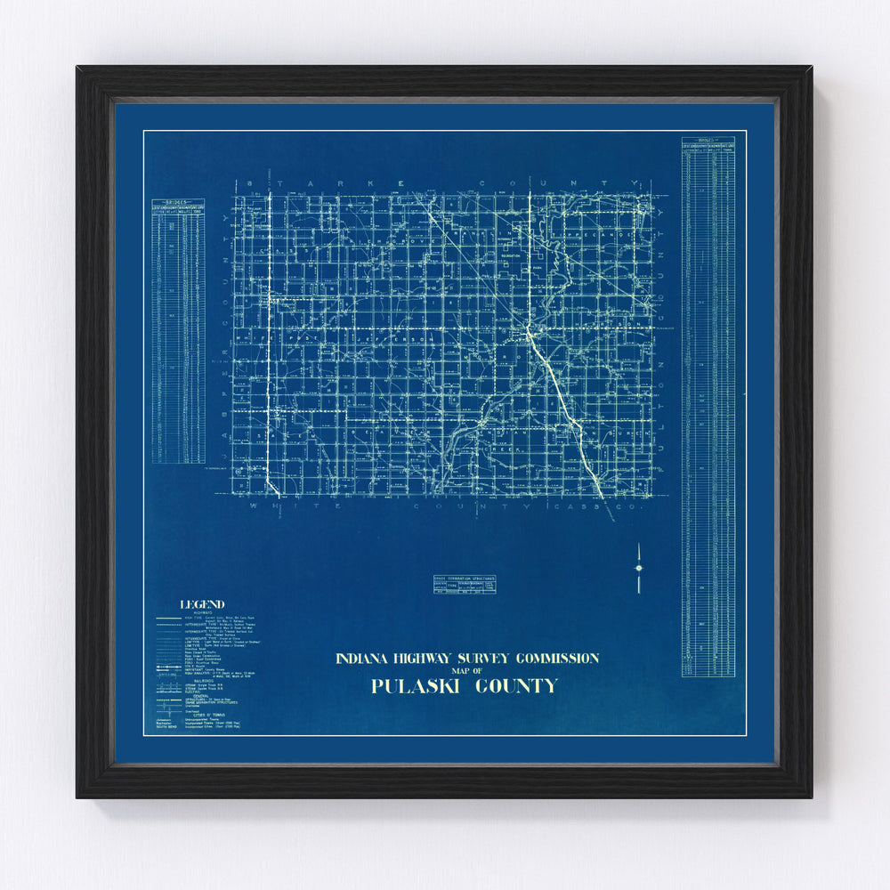 Pulaski County Vintage Map 1936
