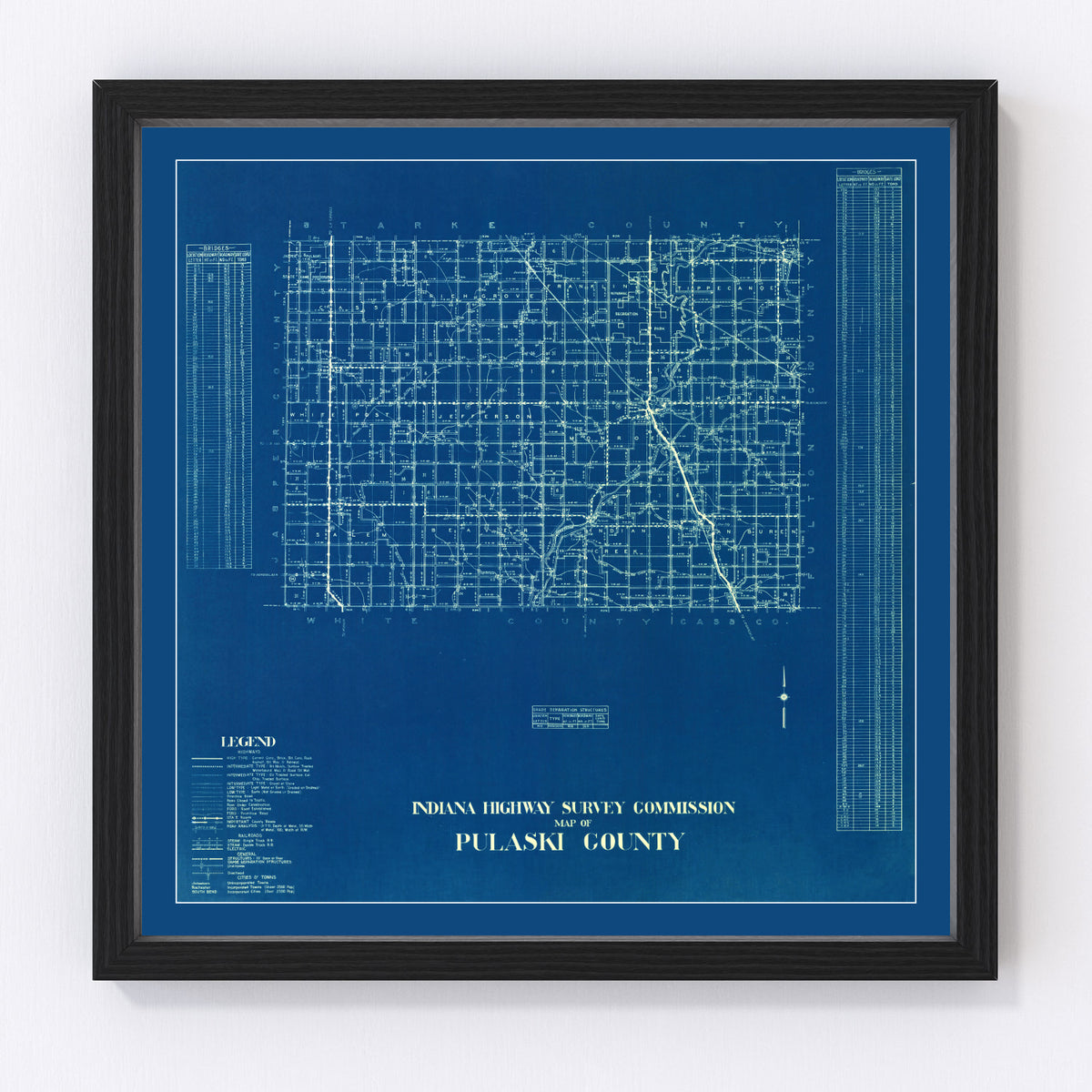 Pulaski County Vintage Map 1936