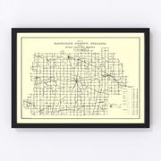 Randolph County Vintage Map 1910
