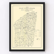 Ripley County Vintage Map 1909