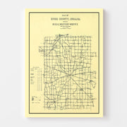 map of Rush County