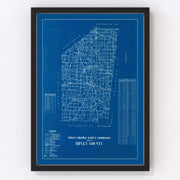 Ripley County Vintage Map 1936