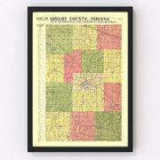 Shelby County Vintage Map 1916