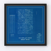 Shelby County Vintage Map 1936