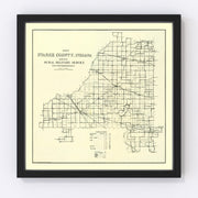 Starke County Vintage Map 1909