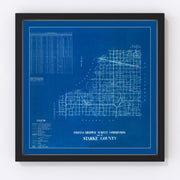 Starke County Vintage Map 1936
