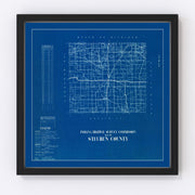 Steuben County Vintage Map 1936