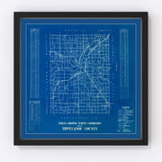 Tippecanoe County Vintage Map 1936
