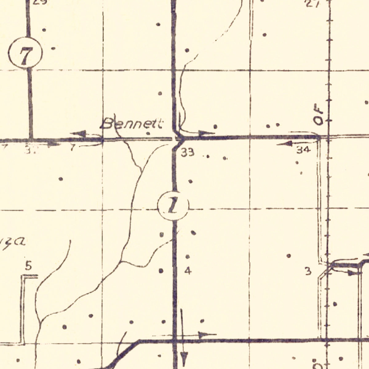 Restored historic details from the 1911 county map of Union County, Indiana
