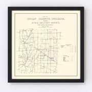 Union County Vintage Map 1911