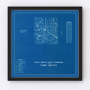 Union County Vintage Map 1936