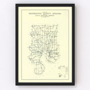 Vanderburgh County Vintage Map 1908