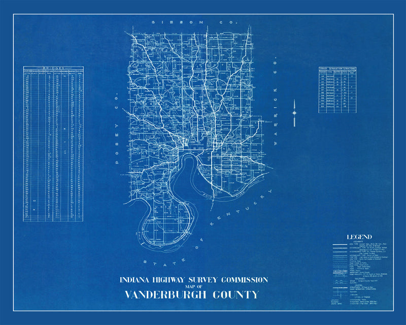 Size comparison using Vintage Map of Vanderburgh County, Indiana 1936