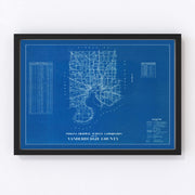 Vanderburgh County Vintage Map 1936