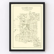 Vigo County Vintage Map 1909