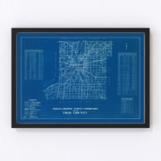 Vigo County Vintage Map 1936