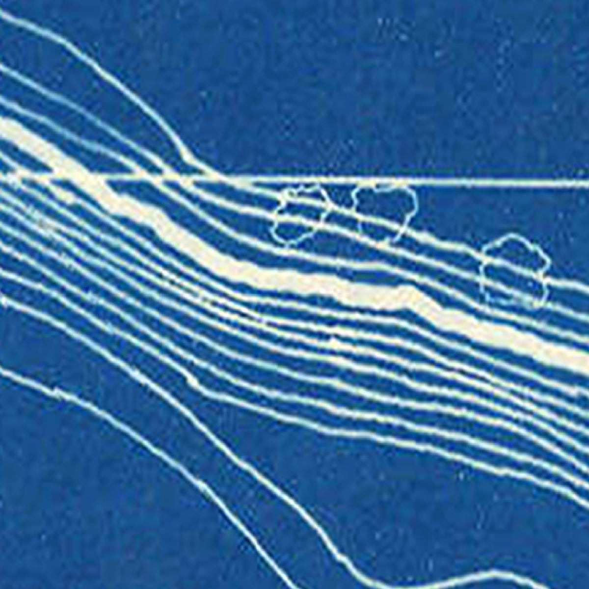 Restored historic details from the 1922 body of water map of Wabee Lake showing depth County, Indiana