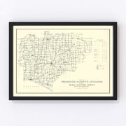 Warrick County Vintage Map 1910