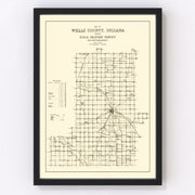 Wells County Vintage Map 1911