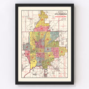 Indianapolis Vintage Map 1938