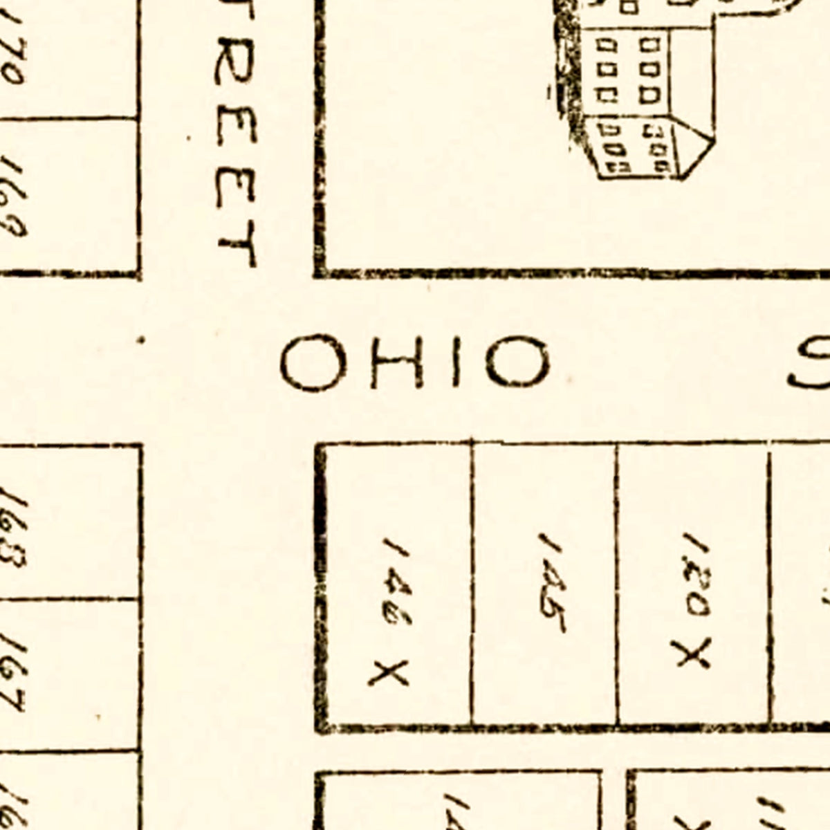 Restored historic details from the 1923 city map of Terre Haute, Indiana