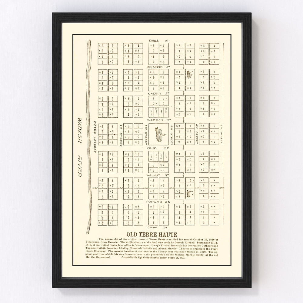Terre Haute Vintage Map 1923