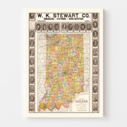 map of Indiana