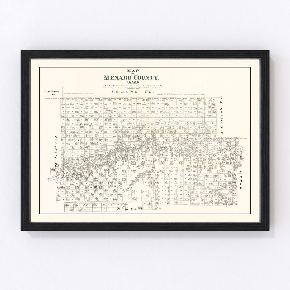 Menard County Vintage Map 1879