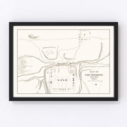 Fort Richardson Vintage Map 1870