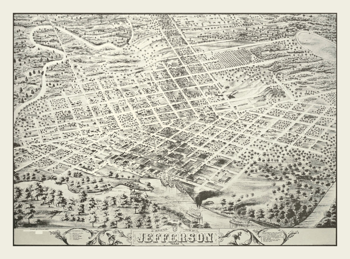 Preview of Vintage Map of Jefferson, Oklahoma 1872