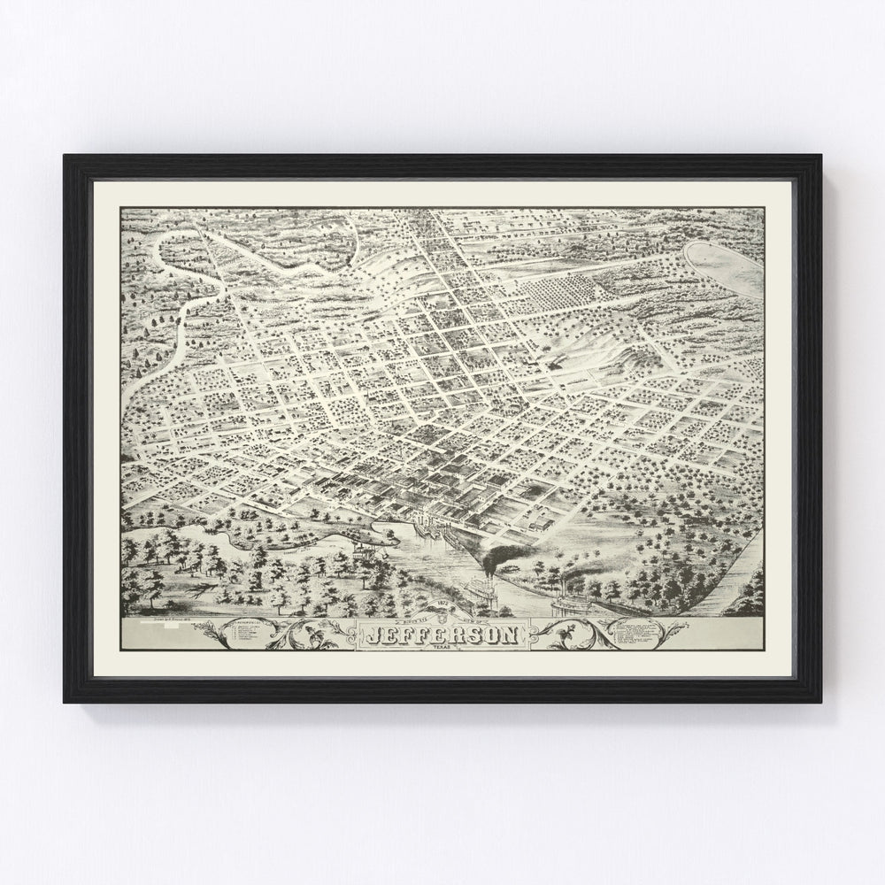 Jefferson Vintage Map 1872