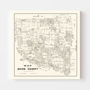 map of Wood County