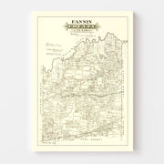 map of Fannin County