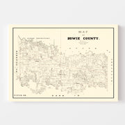 map of Bowie County