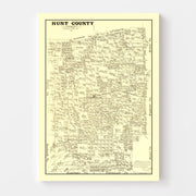 map of Hunt County