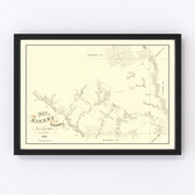 Kinney County Vintage Map 1876