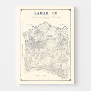 map of Lamar County