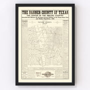 Taylor County Vintage Map 1889
