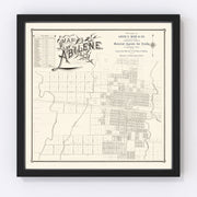 Abilene Vintage Map 1885