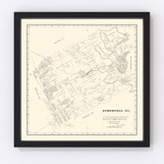 Somervell County Vintage Map 1884