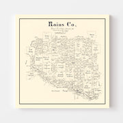 map of Rains County