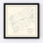 Somervell County Vintage Map 1884