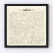 Tarrant County Vintage Map 1888