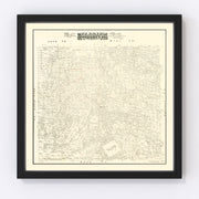Parker County Vintage Map 1889