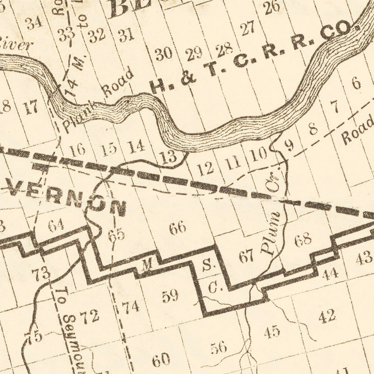 Restored historic details from the 1887 county map of Wilbarger County, Texas