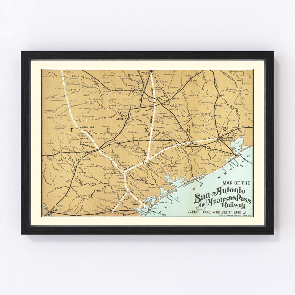 United States Vintage Map 1887