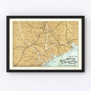 United States Vintage Map 1887